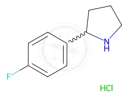 Chemical structure of 2-(4-fluorophenyl)pyrrolidine hydrochloride