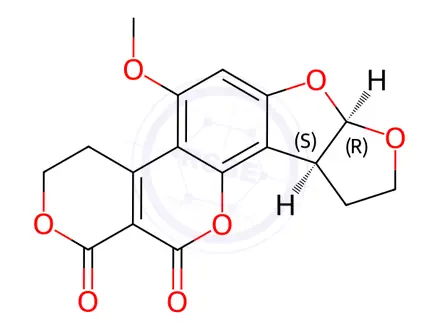 Chemical structure of Aflatoxin G2