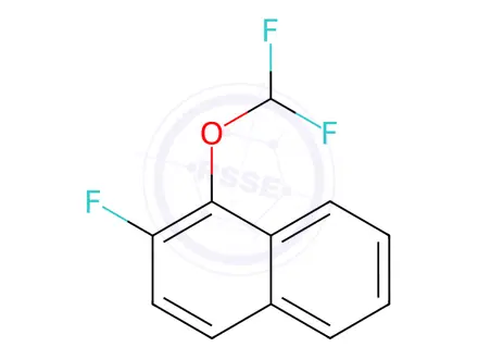 Chemical structure of Naphthalene, 1-(difluoromethoxy)-2-fluoro-