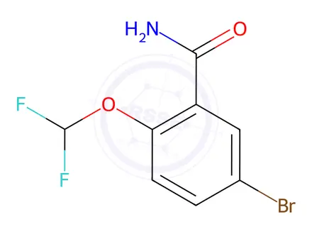 Chemical structure of 5-Bromo-2-(difluoromethoxy)benzamide