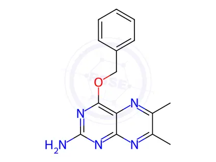 Chemical structure of 4-(Benzyloxy)-6,7-dimethylpteridin-2-amine