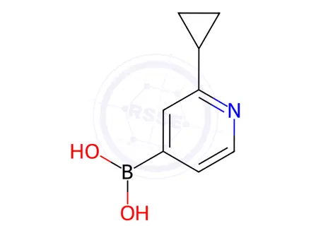 Chemical structure of B-(2-Cyclopropyl-4-pyridinyl)-boronic Acid