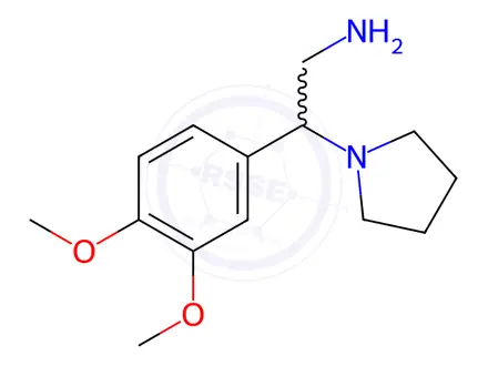 Chemical structure of 2-(3,4-DIMETHOXY-PHENYL)-2-PYRROLIDIN-1-YL-ETHYLAMINE DIHYDROCHLORIDE