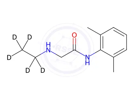 Chemical structure of Nor Lidocaine-d5 Hydrochloride