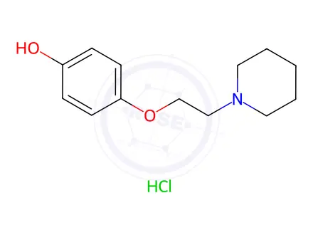 Chemical structure of 4-[2-(Piperidin-1-yl)ethoxy]phenol Hydrochloride