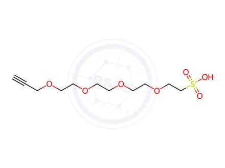 Chemical structure of 3,6,9,12-Tetraoxapentadec-14-yne-1-sulfonic acid