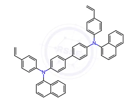 Chemical structure of 4,4′-Bis[(1-naphthyl)(4-styryl)amino][1,1′]biphenyl