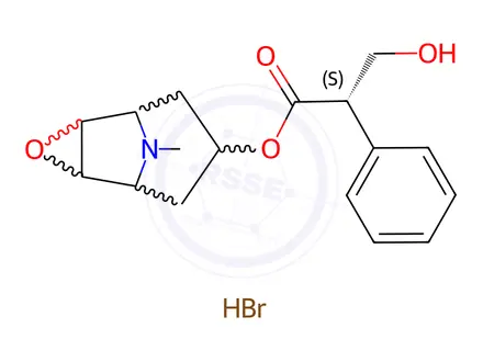 Chemical structure of Scopolamine hydrobromide