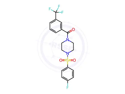 Chemical structure of (4-((4-Fluorophenyl)sulfonyl)piperazin-1-yl)(3-(trifluoromethyl)phenyl)methanone
