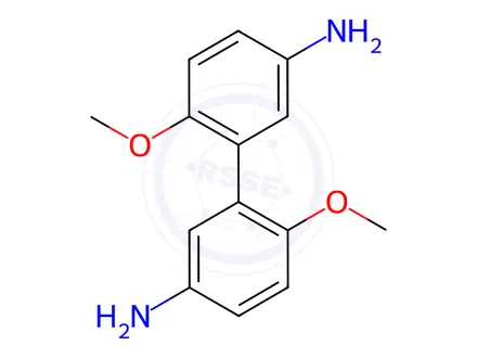 Chemical structure of 3,3'-Bi-p-anisidine