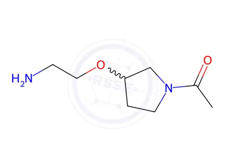 Chemical structure of 1-(3-(2-Aminoethoxy)pyrrolidin-1-yl)ethanone
