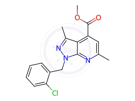 Chemical structure of Methyl 1-(2-chlorobenzyl)-3,6-dimethyl-1h-pyrazolo[3,4-b]pyridine-4-carboxylate