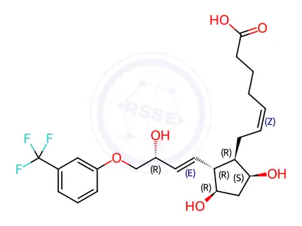 Chemical structure of Travoprost Impurity 31((±)-Fluprostenol)
