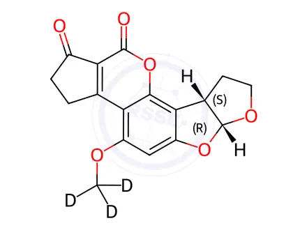 Chemical structure of Aflatoxin B2-d3