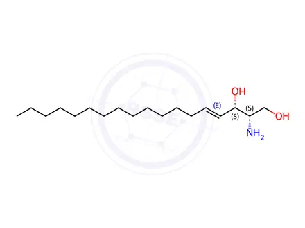 Chemical structure of L-threo-sphingosine (d18:1)