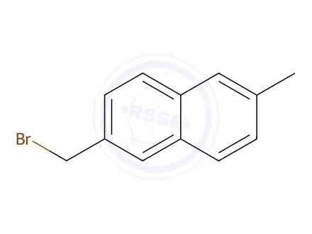 Chemical structure of Naphthalene, 2-(bromomethyl)-6-methyl-