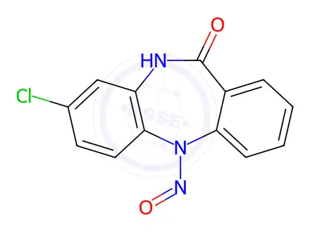 Chemical structure of Clozapine Impurity 17 (N1-Nitroso Clozapine Impurity 1)