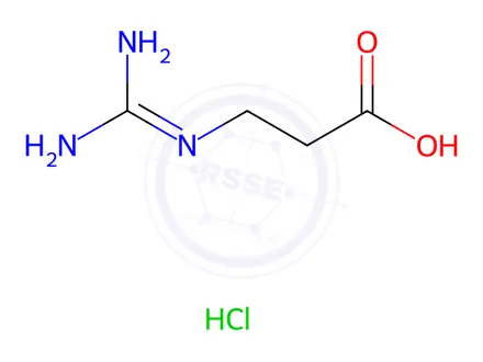 Chemical structure of 3-Guanidinopropanoic acid hydrochloride