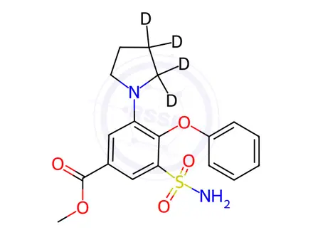 Chemical structure of Piretanide-d4 Methyl Ester (Major)