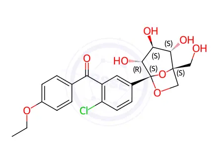 Chemical structure of Ertugliflozin Impurity 8