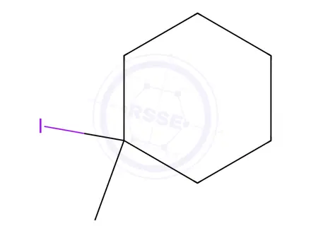 Chemical structure of Cyclohexane, 1-iodo-1-methyl-