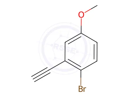 Chemical structure of 1-Bromo-2-ethynyl-4-methoxybenzene