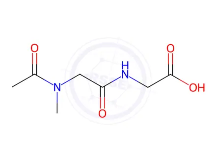 Chemical structure of Glycine, N-(N-acetyl-N-methylglycyl)-(9CI)