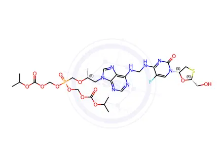 Chemical structure of Tenofovir dipivuroxime enrutabine adduct