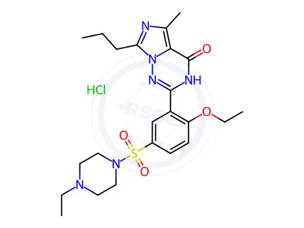 Chemical structure of Vardenafil hydrochloride