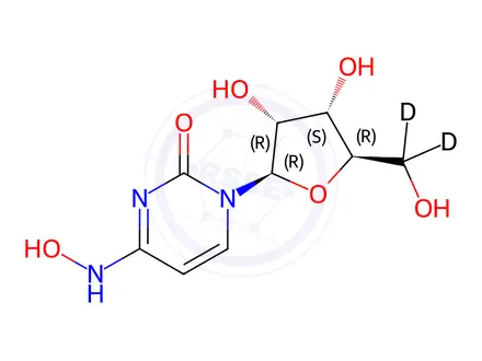 Chemical structure of Beta-D-N4-Hydroxycytidine-d2