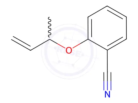 Chemical structure of Benzonitrile, 2-[(1-methyl-2-propenyl)oxy]-(9CI)