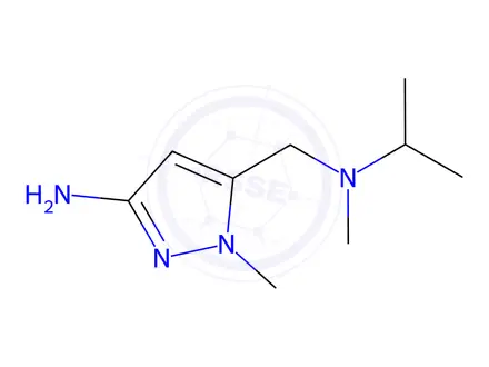 Chemical structure of 5-{[isopropyl(methyl)amino]methyl}-1-methyl-1H-pyrazol-3-amine