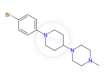 Chemical structure of Piperazine, 1-[1-(4-bromophenyl)-4-piperidinyl]-4-methyl-