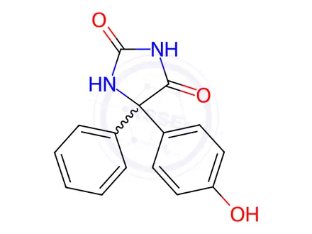 Chemical structure of 4-Hydroxyphenytoin