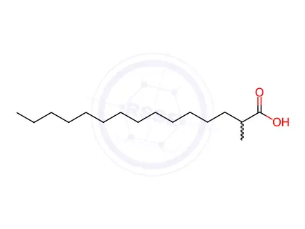 Chemical structure of 2-methylpentadecanoic acid
