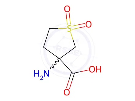 Chemical structure of 3-Amino-1,1-dioxo-tetrahydro-1l6-thiophene-3-carboxylic acid
