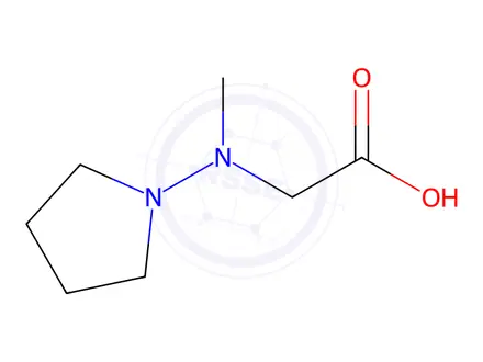 Chemical structure of Glycine, N-methyl-N-1-pyrrolidinyl-(9CI)