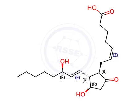 Chemical structure of Alprostadil (Prostaglandin E1) Impurity 15((15R)-PGE2)