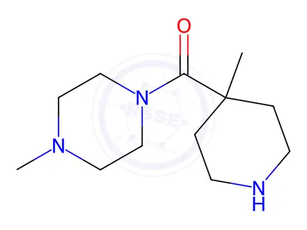 Chemical structure of (4-Methyl-piperidin-4-yl)-4-methyl-piperazin-1-yl-methanone Dihydrochloride