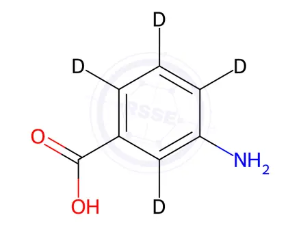 Chemical structure of m-Aminobenzoic acid-d4