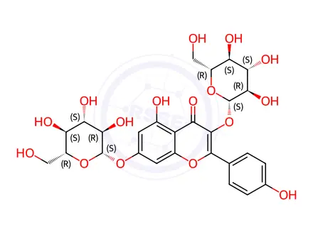 Chemical structure of Kaempferol 3,7-di-O-glucoside