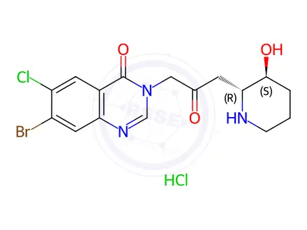 Chemical structure of Halofuginone Hydrochloride