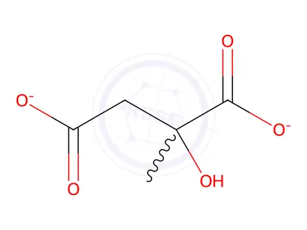 Chemical structure of (+/-)-CITRAMALIC ACID SODIUM SALT