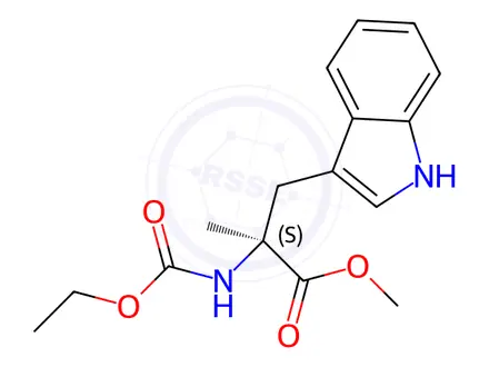 Chemical structure of N-(Ethoxycarbonyl)-α-methyl-L-tryptophan Methyl Ester