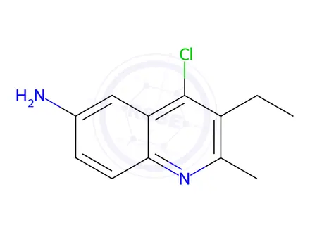 Chemical structure of 4-Chloro-3-ethyl-2-methylquinolin-6-amine