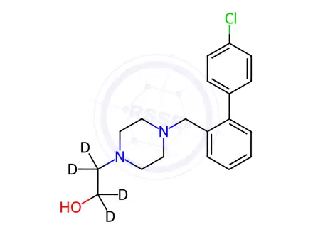 Chemical structure of 2-[4-[(4-Chlorophenyl)phenylmethyl]-1-piperazinyl]ethanol-d4