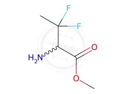 Chemical structure of Butanoic acid, 2-amino-3,3-difluoro-, methyl ester (9CI)