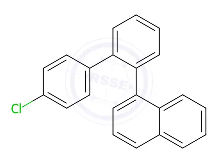 Chemical structure of Naphthalene, 1-(4'-chloro[1,1'-biphenyl]-2-yl)-