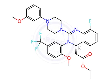 Chemical structure of (R)-Letermovir Ethyl Ester