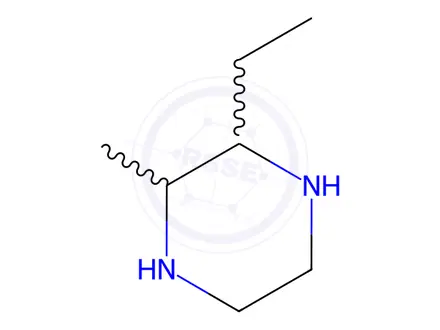 Chemical structure of Piperazine, 2-ethyl-3-methyl-(9CI)